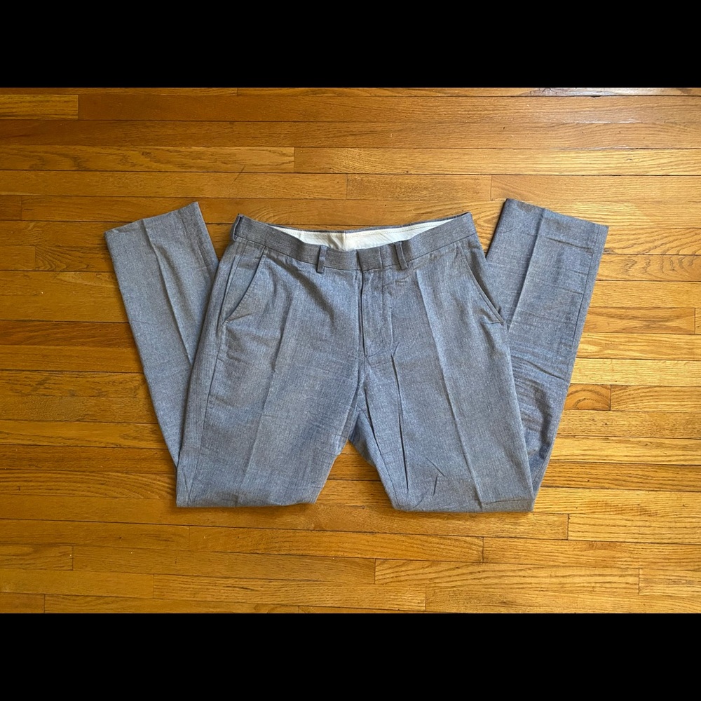 J. CREW Ludlow Slim-Fit Blue Herringbone Pant